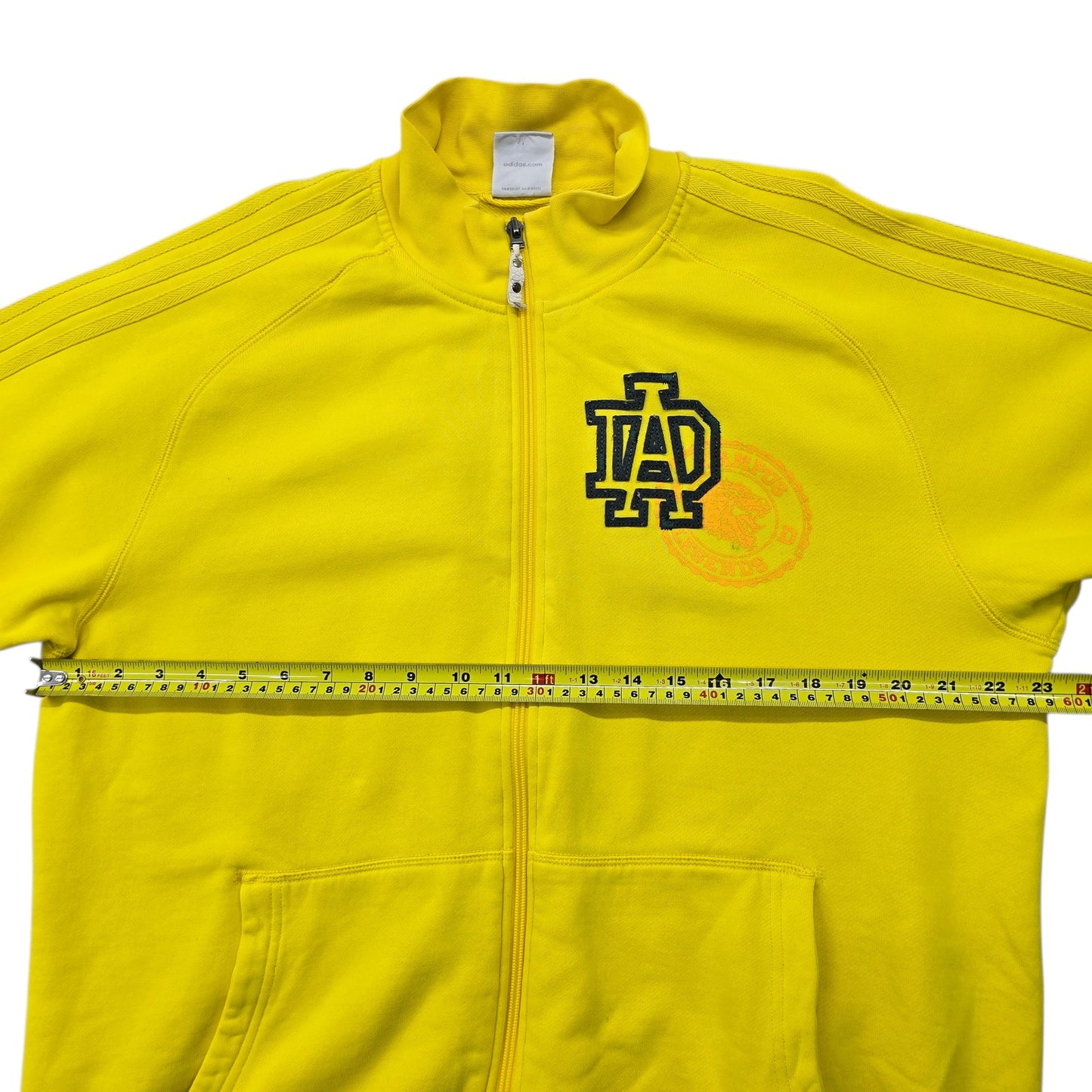 Adidas Men's Yellow Jacket – Size S, Full Zip, Cotton