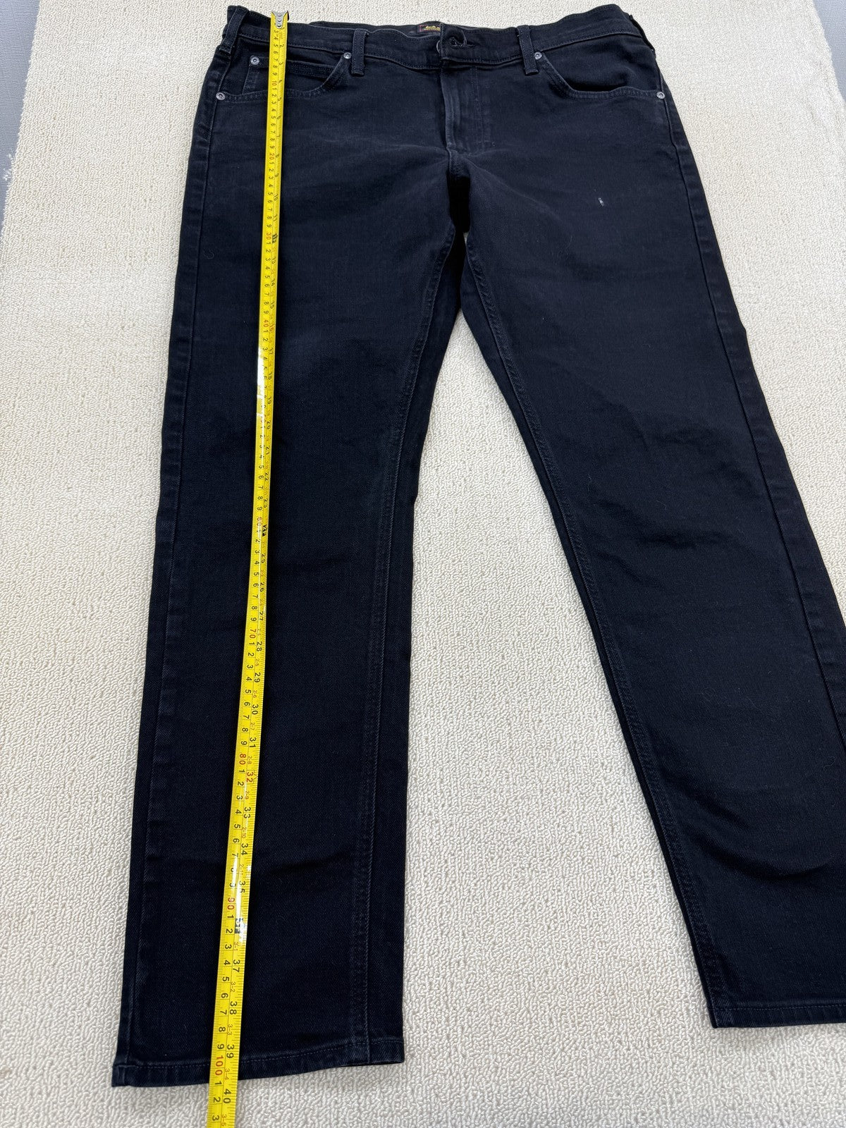 Lee Men's Black Straight Jeans W36 L32 Daren Regular Fit