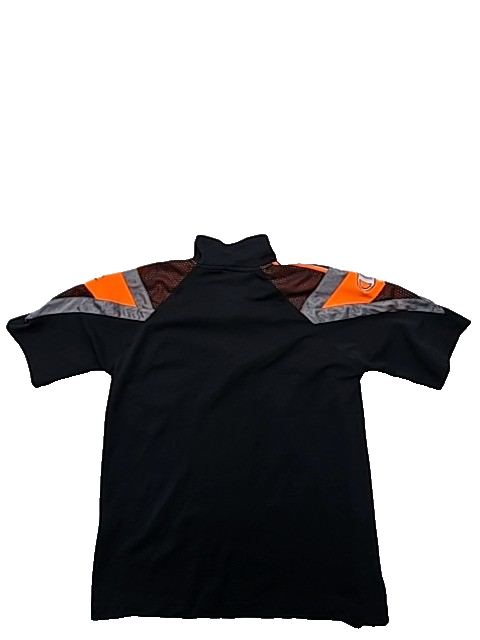 Champion Black Striped Polo Shirt Men's Size S USA