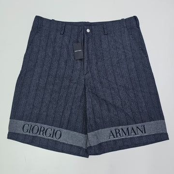 Giorgio Armani Cotton Bermuda Logo Shorts In Jacquard 58 Bnwt