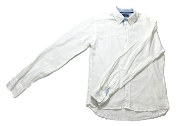 Tommy Hilfiger Follow Flag Detail Linen Relaxed Fit Shirt - Size M