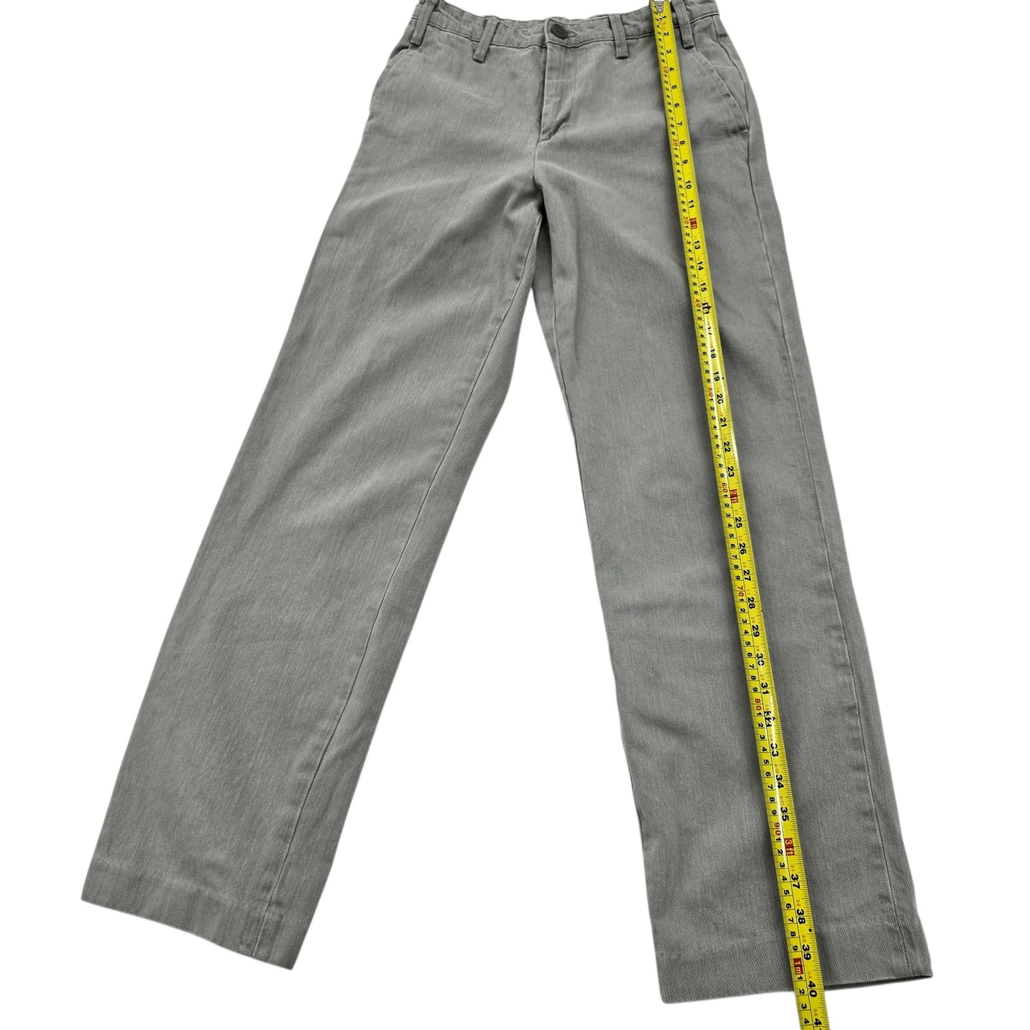 Zara Men Gray Straight Jeans XS Mid Rise Light Wash Button Fly Regular