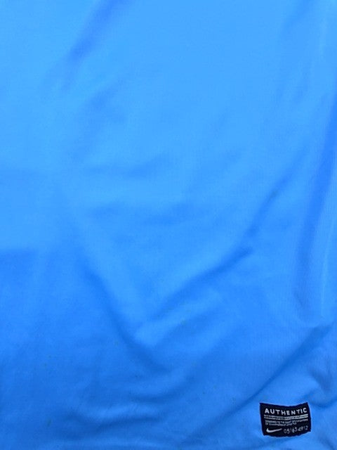 Nike Men's L Blue/White Dri-FIT Soccer Jersey Short Sleeve