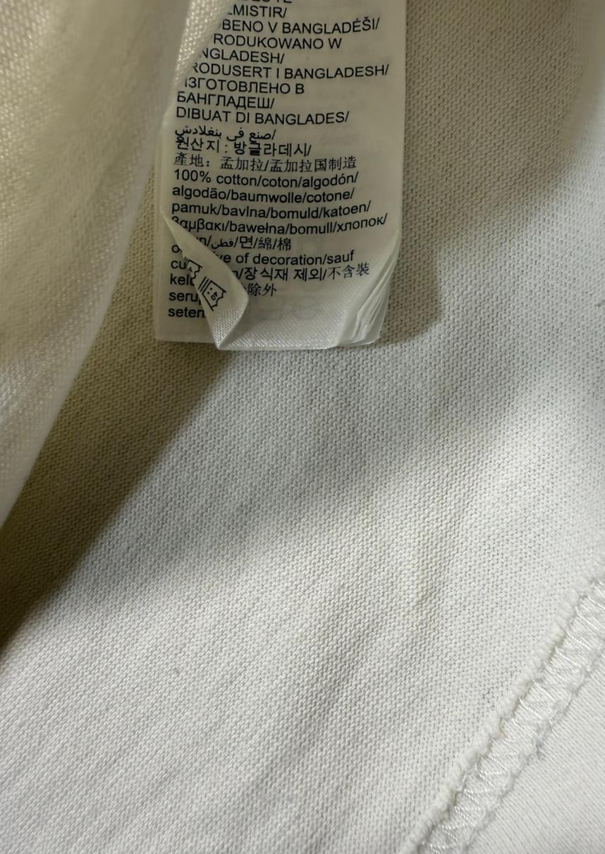 Tommy Jeans Off-White Flag Logo Graphic T-Shirt Unisex Size L
