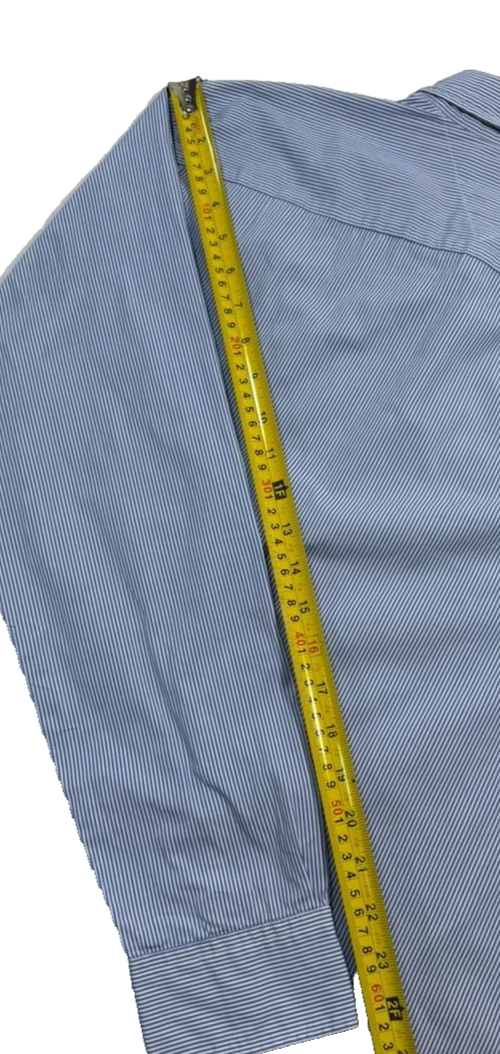 Tommy Hilfiger Men's Blue White Micro Stripe Easy Care Regular Fit Shirt Size M