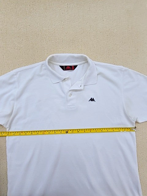 Robe di Kappa Men's White Cotton Polo Shirt Large Omini Logo