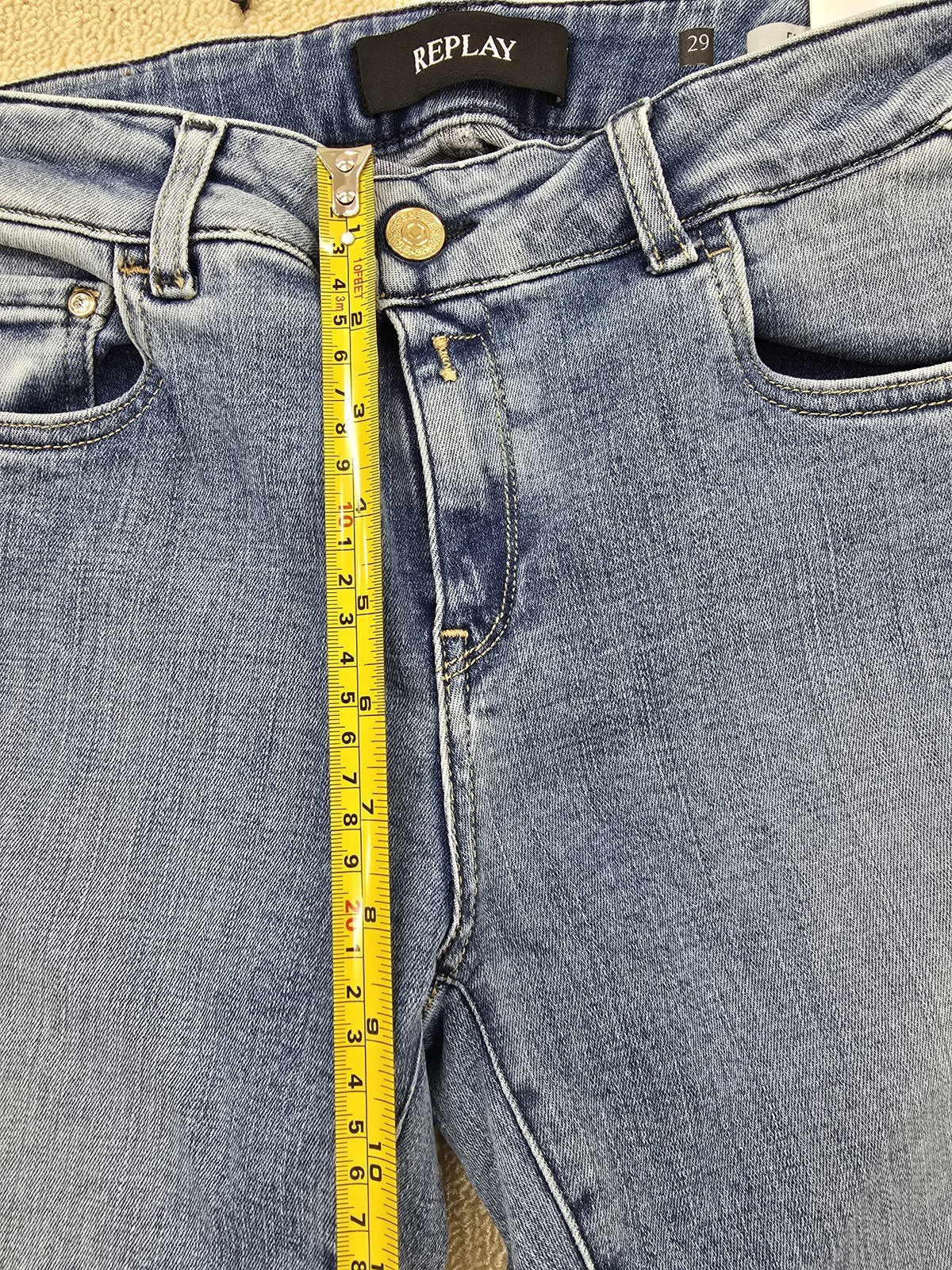 Replay Women's Slim Stretch Jeans Size 29x30 Blue Denim