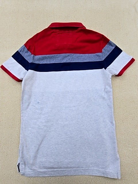 Superdry Men's Multi Striped Short Sleeve Polo Shirt M Medium