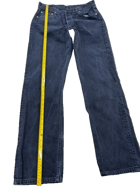 Levi's 501 Men's Black Denim Jeans 36x34 Original Fit Button Fly