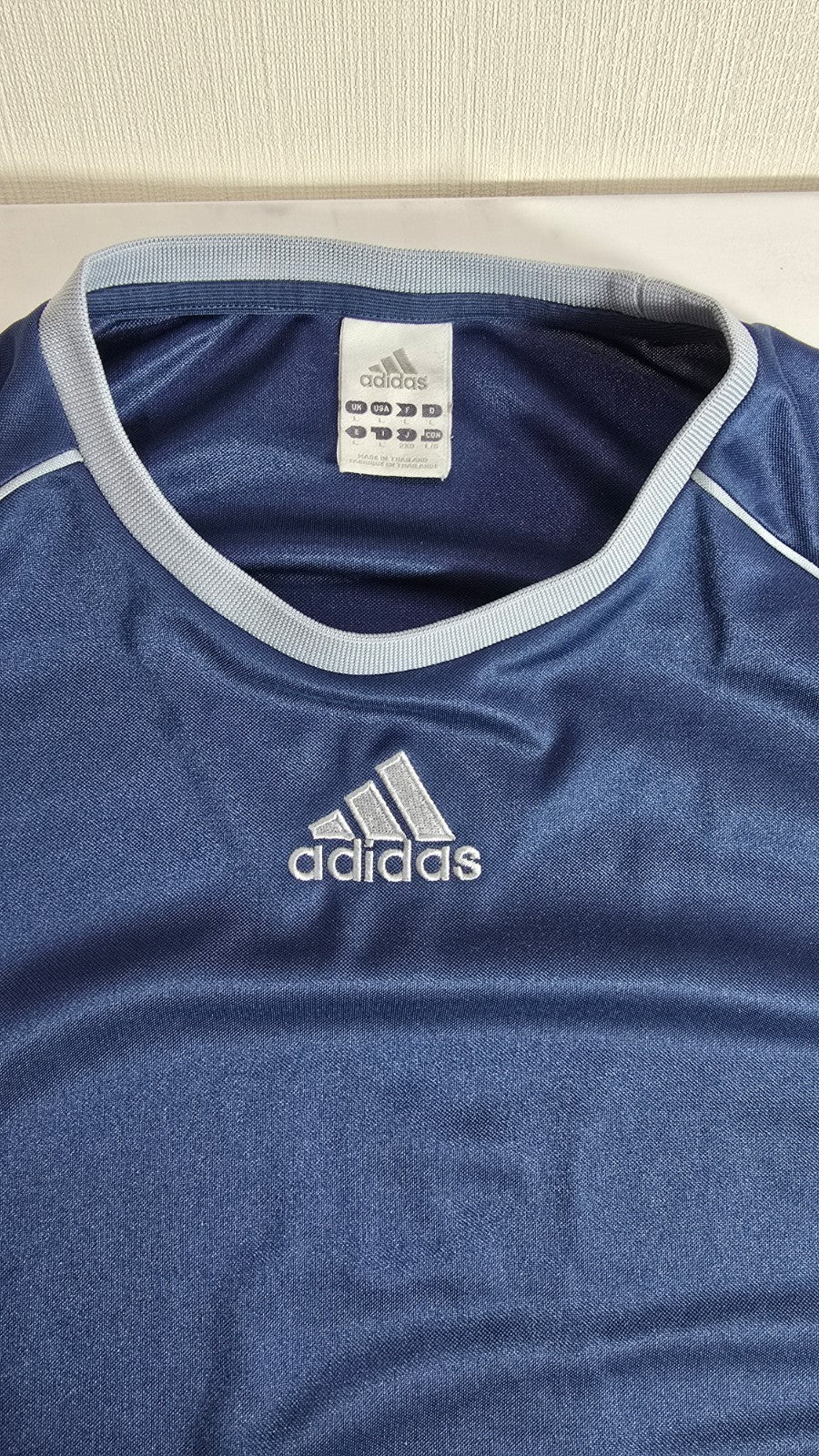 Adidas Men's Large Blue Athletic T-Shirt Short Sleeve Sports Training Tee