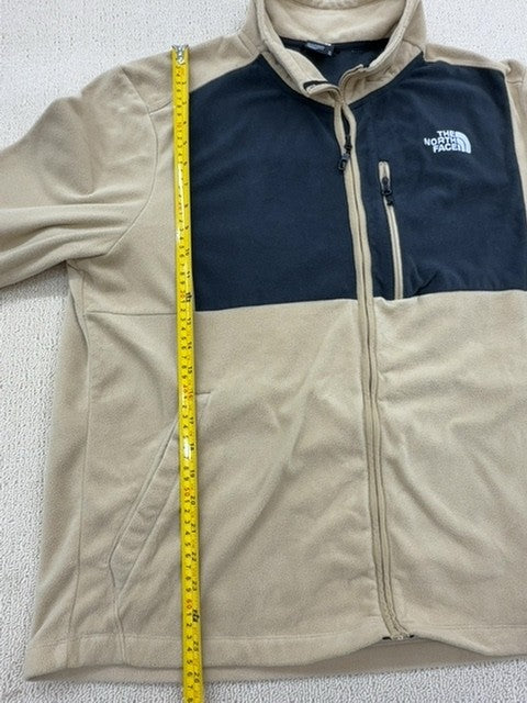 The North Face Men's TNF Black/Khaki Full-Zip Fleece Jacket XL