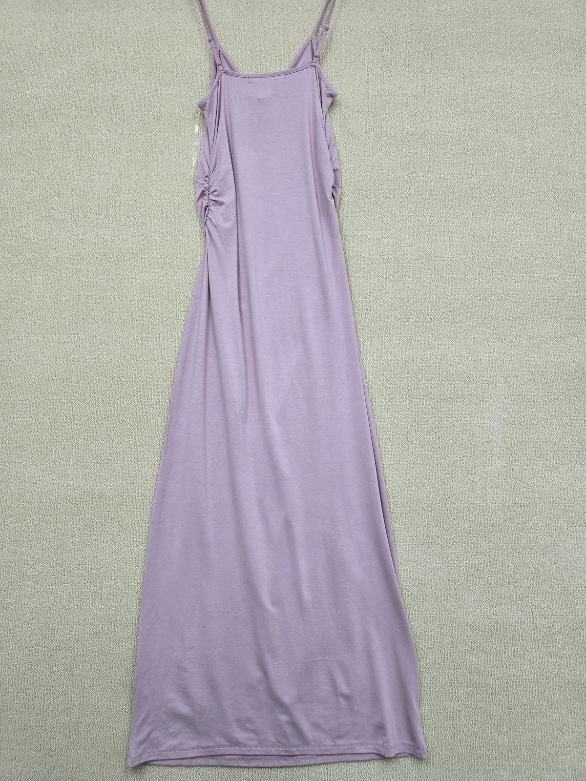 Bebe Purple Maxi Dress L Sleeveless Spaghetti Strap Women's