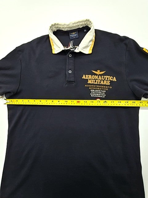 Aeronautica Militare Men Black Polo Shirt size XXL product image 7