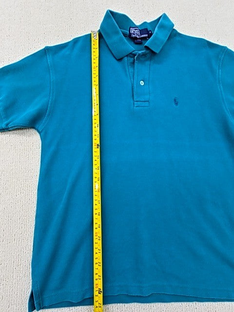 Polo Ralph Lauren Turquoise Polo Shirt S Short Sleeve Cotton