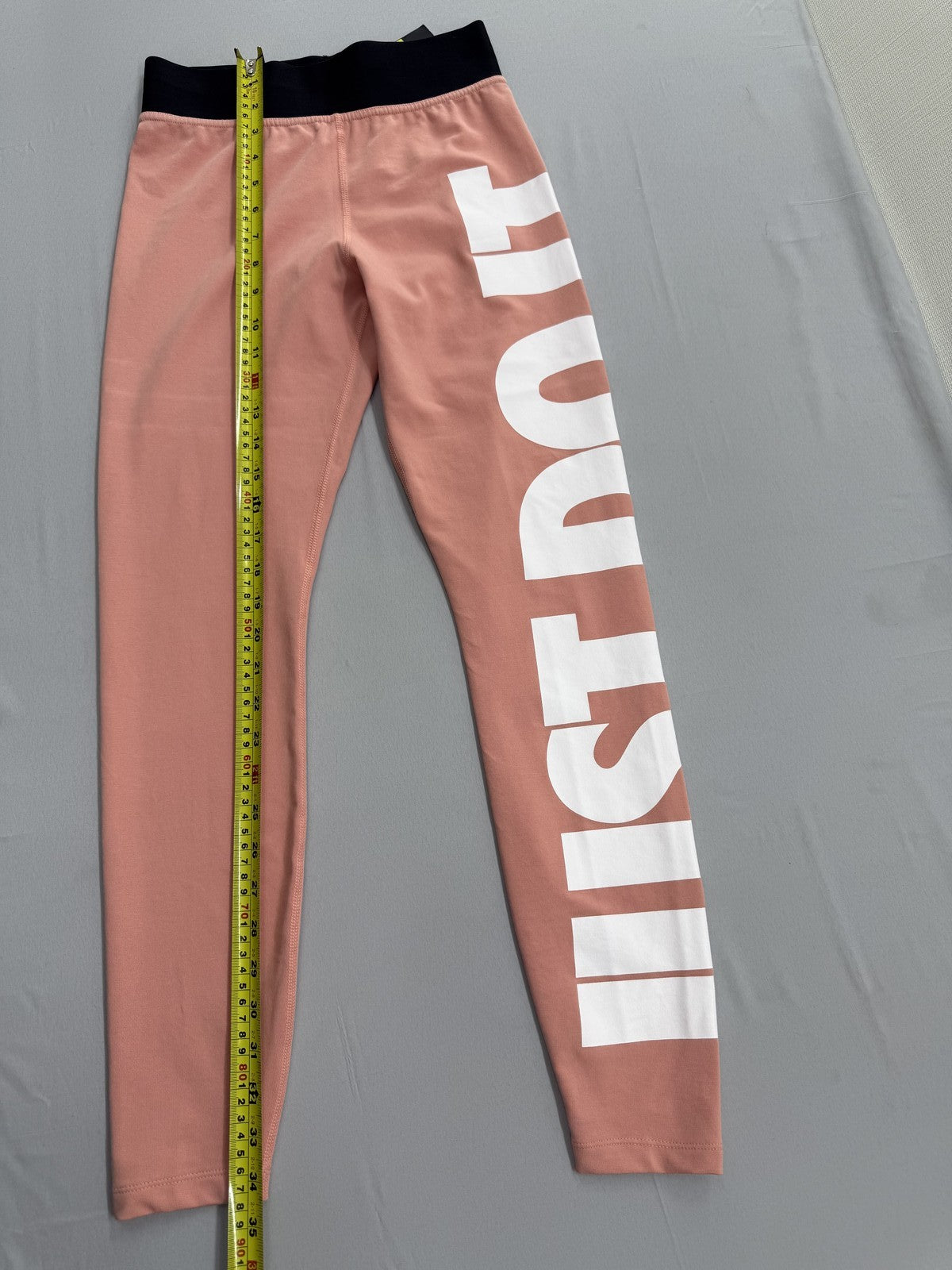 Nike Women's Pink High-Waisted Logo Print Leggings Size S