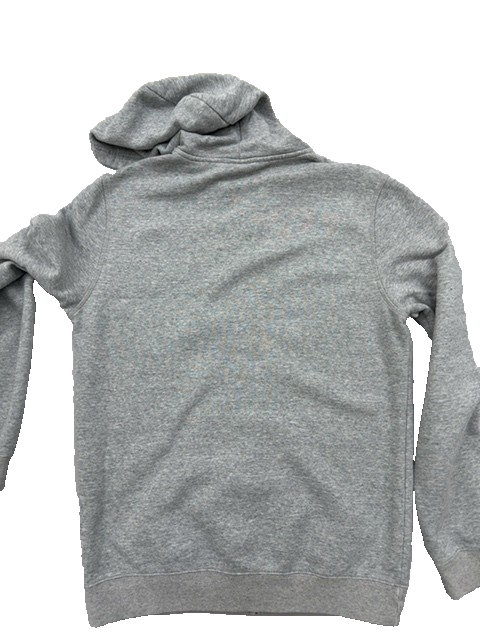 Champion New York Zip Hoodie Gray M Fleece Graphic Print