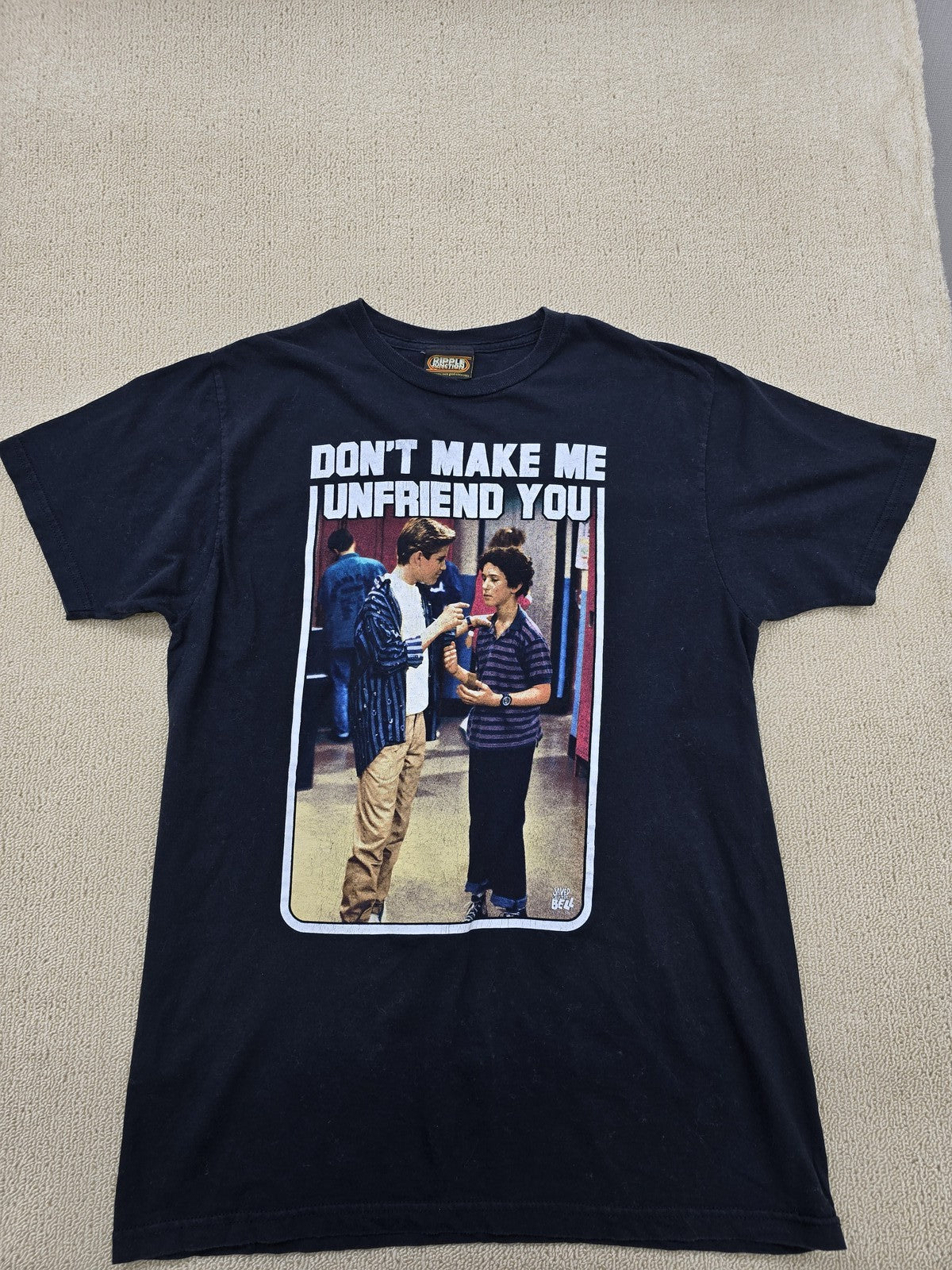 Ripple Junction Unisex Black TV Graphic T-Shirt L 100% Cotton