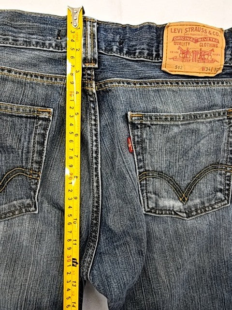 Levi's 514 Straight Fit 34x32 Stretch Medium Wash Jeans