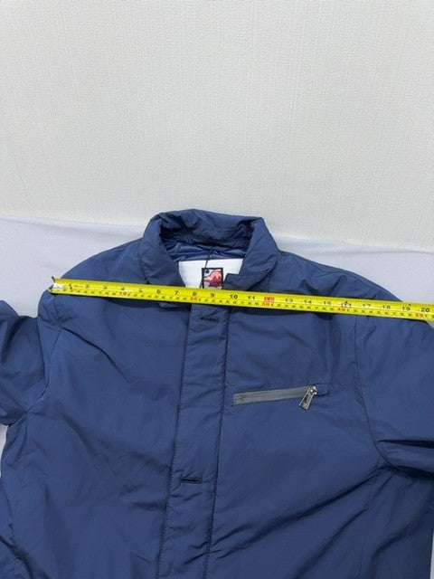 Trussardi Navy Field Jacket Men's Size S Nylon Zipper Hip Length