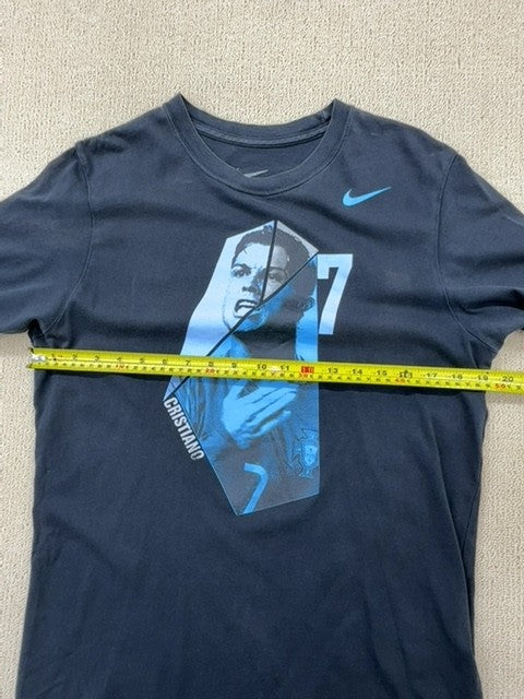Nike Men's Cristiano Ronaldo Navy Slim Fit T-Shirt Size L