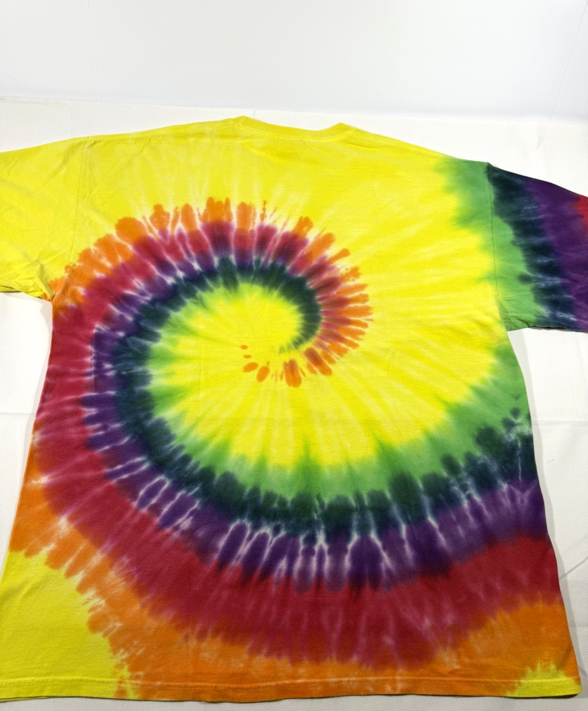 Port & Company Columbus Manor Mustang Rainbow Tie-Dye T-Shirt, Unisex XL