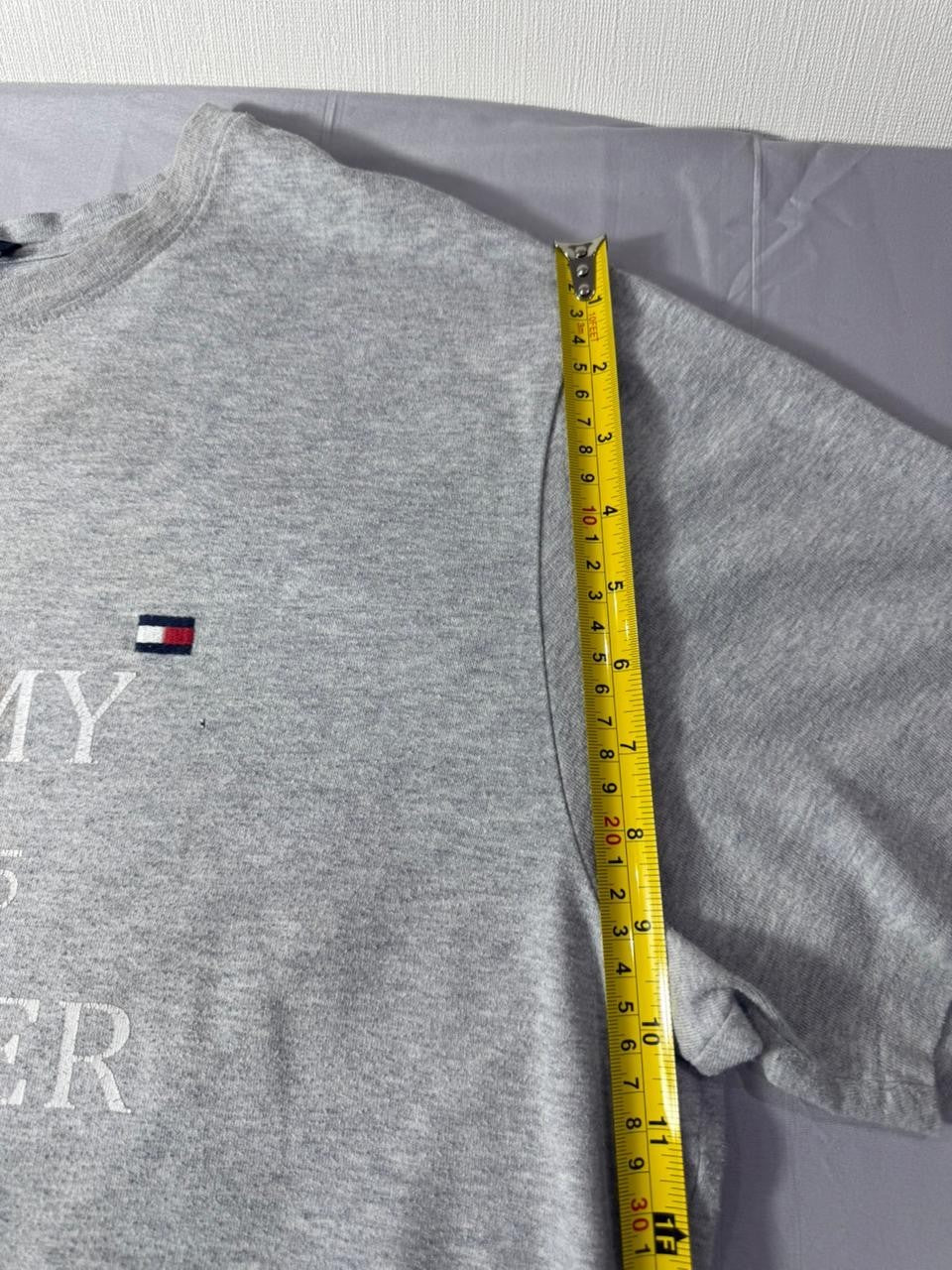 Tommy Hilfiger Men's Gray Graphic Logo T-Shirt Short Sleeve Size XL