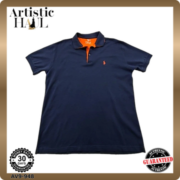 Polo Ralph Lauren Men's XL Navy Short Sleeve Cotton Button Polo Shirt