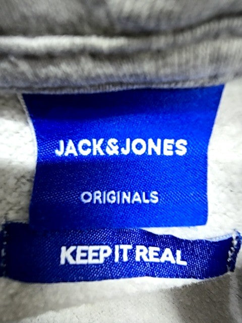 Jack & Jones Men's Oversized Grey Hoodie XL Originals Cotton Blend