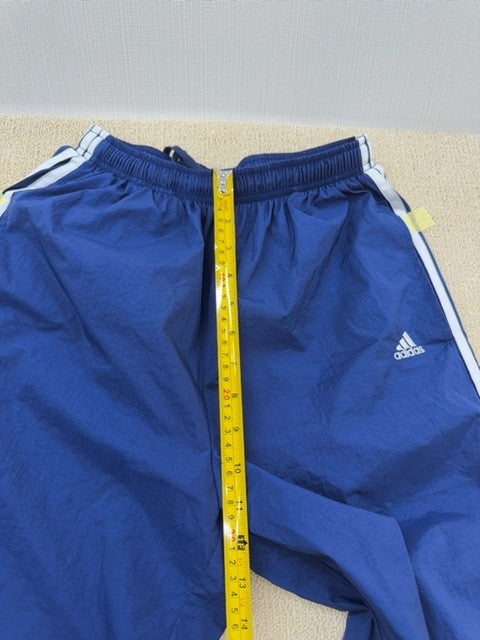 Adidas Men's Navy 3-Stripes Track Pants M Tapered Nyl
