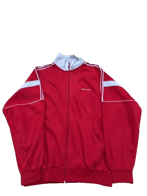 Adidas Unisex Red Jacket – Size L, Striped