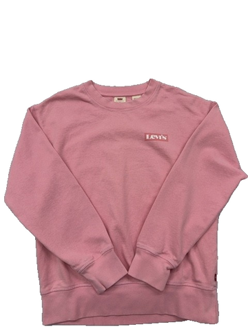 Levi's Pink Crewneck Fleece Sweatshirt XS Women Long Sleeve