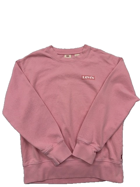 Levi's Women's Pink Sweatshirt – Size XS, Long Sleeve, Crew Neck
