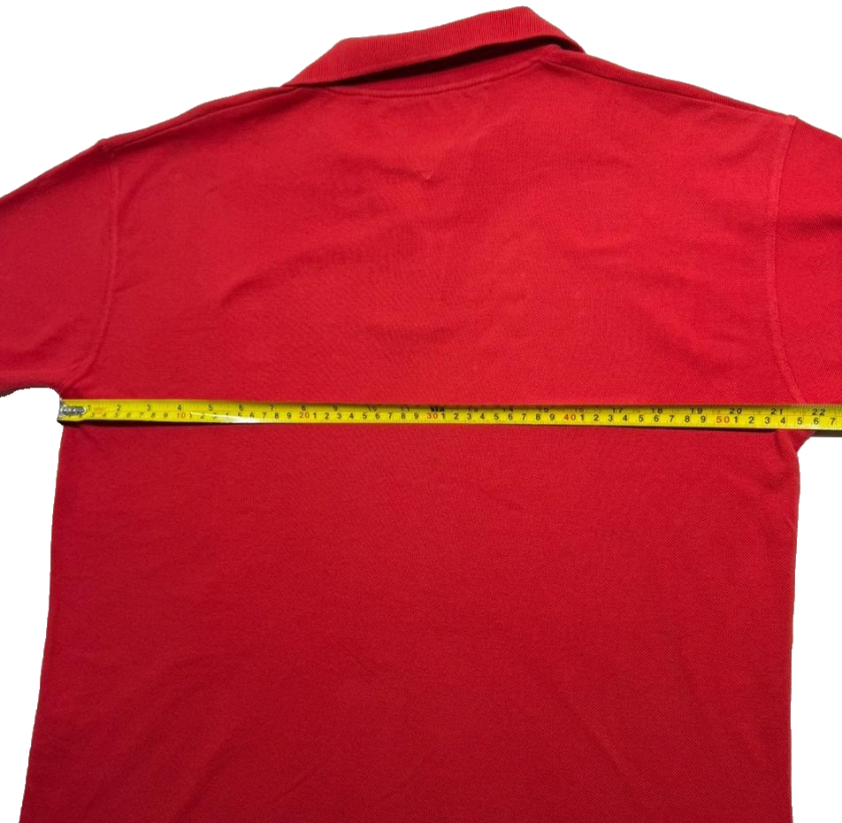 Tommy Hilfiger Men's Red Polo Shirt Size M Embroidered Logo Casual Shirt