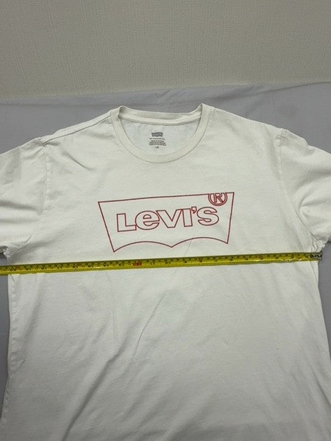 Levi's Men's White Logo T-Shirt L Short Sleeve Crewneck