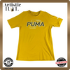 Puma Men's Yellow T-Shirt – Size S, Logo, Short Sleeve – Ref 02111