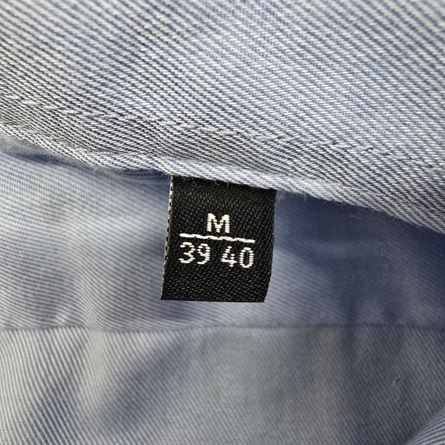 C&A Light Blue Cotton Dress Shirt M 39/40 Reg Fit Easy Iron