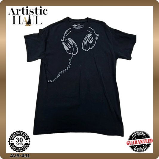 Hard Rock Cafe Unisex Black T-Shirt – Size M, Music 100 music 100, Graphic