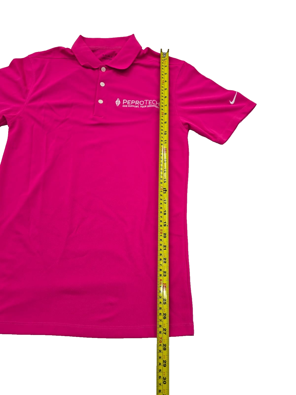 Nike Dri Fit Polo Shirt Pink Logo Embroidered XS Short Sleeve Vietnam