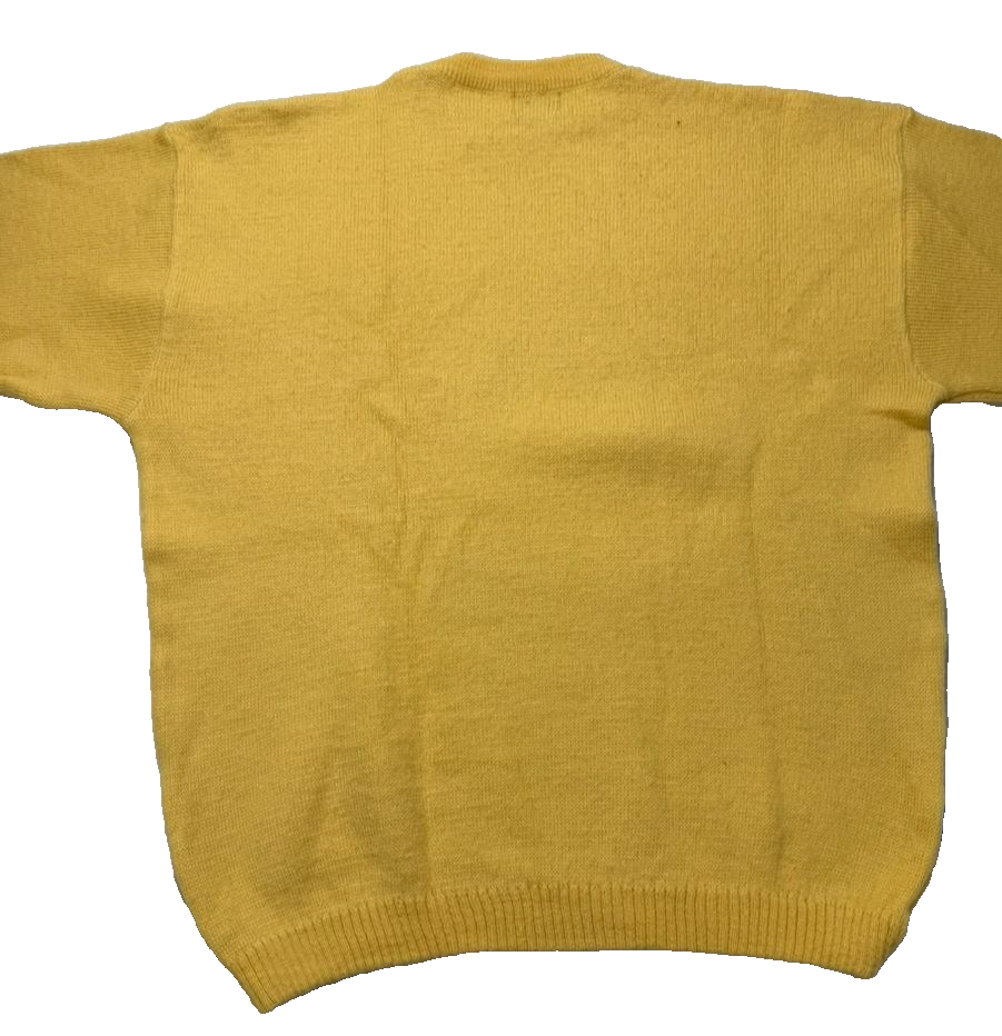 Quechua Yellow Crewneck Knit Sweater Mens Size Xl