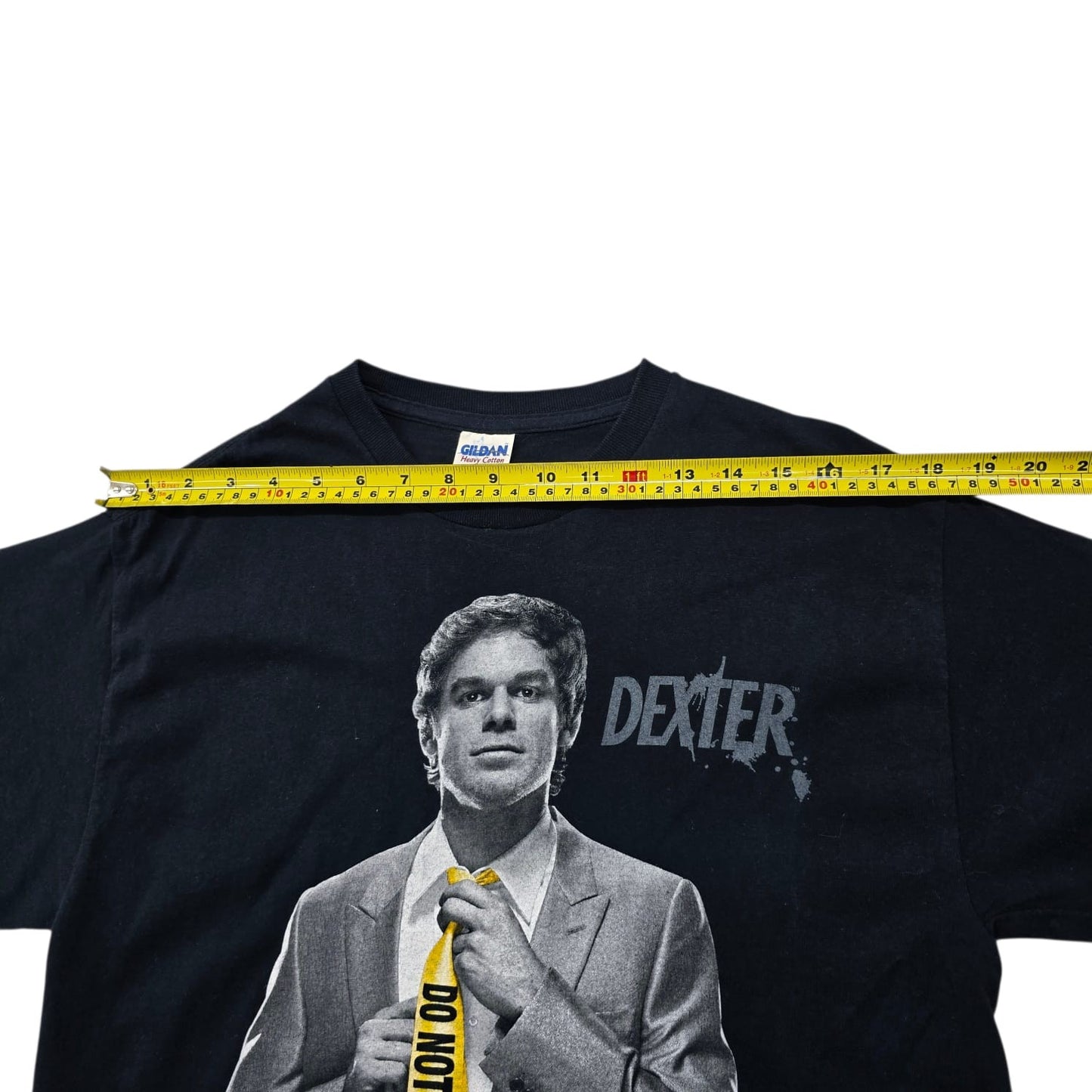 Gildan Unisex Dexter Morgan Black Graphic T-Shirt Size M