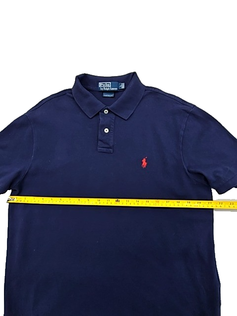 Polo Ralph Lauren Navy Short Sleeve Polo Shirt Men's L Custom Fit