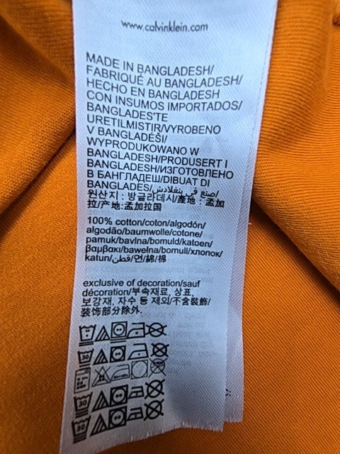 Calvin Klein Jeans Men Orange T-Shirt size L product image 4