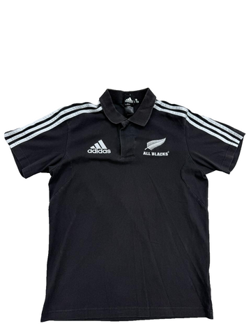 Adidas All Blacks Black Climalite Polo Shirt Men's Short Sleeve Regular Fit