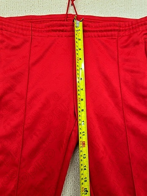 Adidas Unisex Red Track Pants Size M Drawstring Activewear
