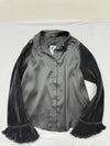 Unverified Brand Unisex Black Blouse – Size M, Long Sleeve