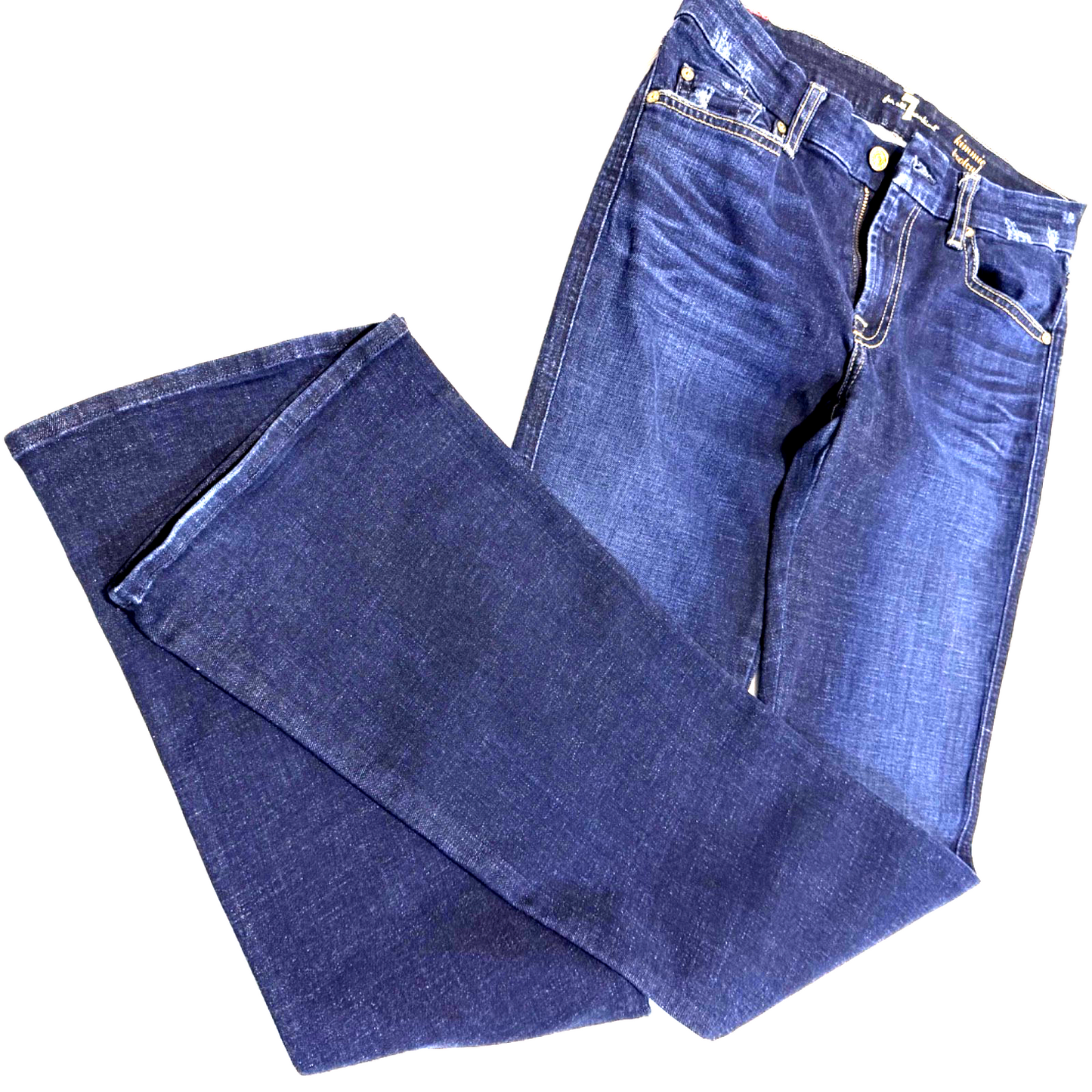 7 For All Mankind Kimmie Bootcut Jeans Women Dark Blue Size 29