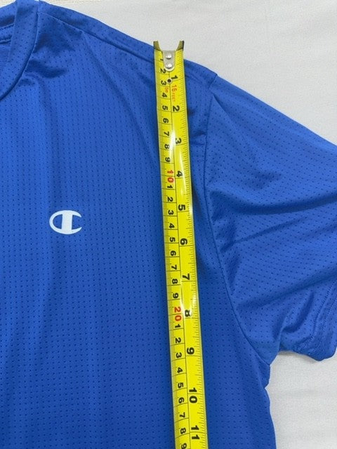 Champion Men's Blue Mesh T-Shirt Size M Short Sleeve Athletic