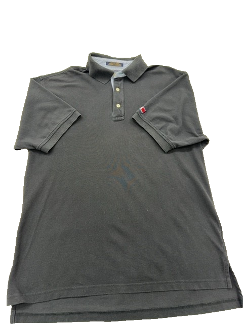 Tommy Hilfiger Men's Gray L Short Sleeve Polo Cotton Golf Shirt