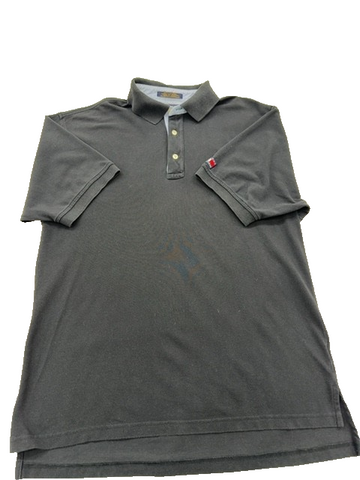 Tommy Hilfiger Men's Gray L Short Sleeve Polo Cotton Golf Shirt