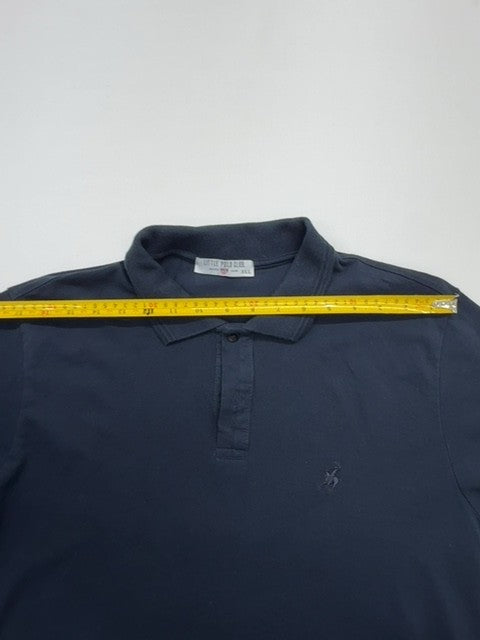 Little Polo Club Boys Navy Polo Shirt 3XL Logo Pique Knit - New